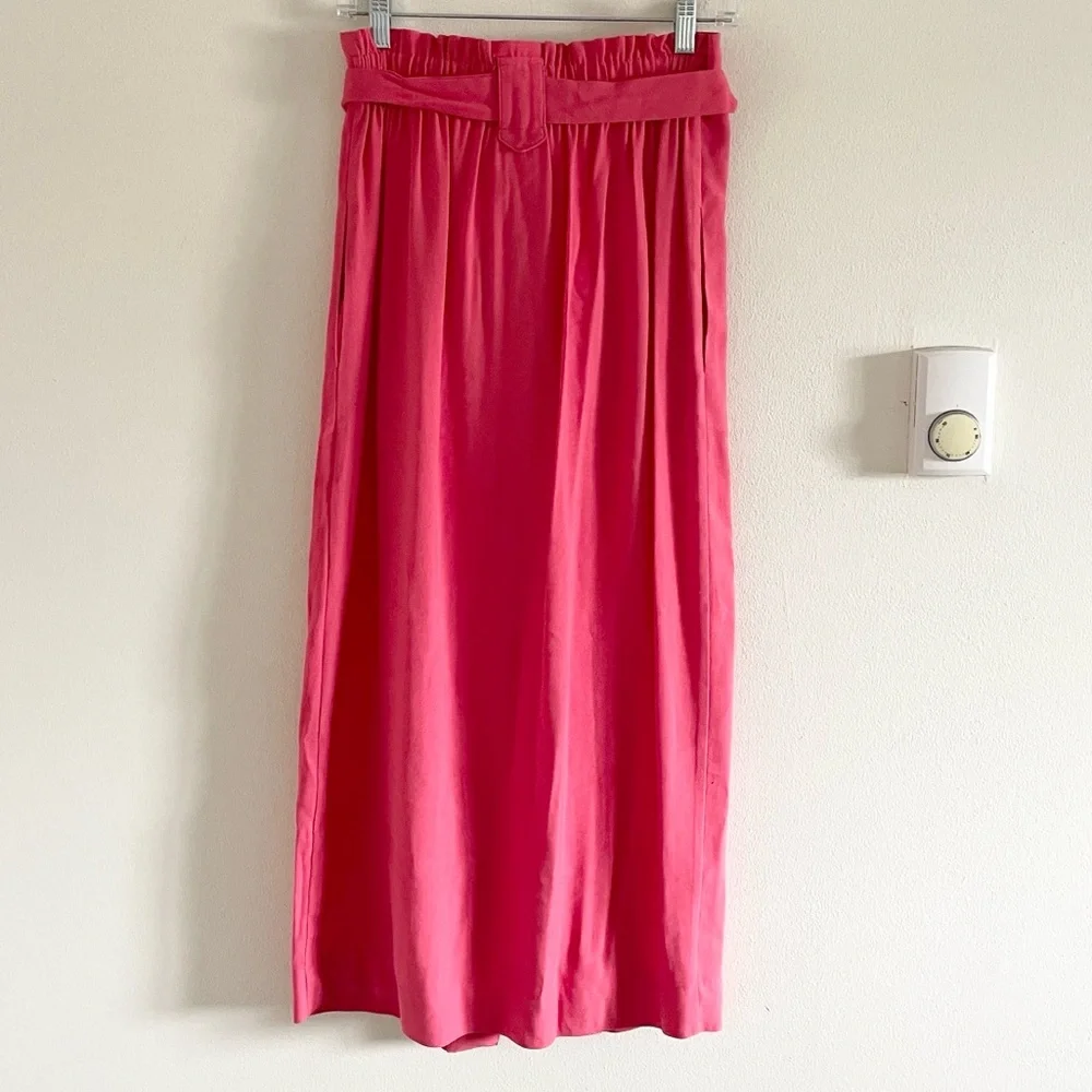 Sabina Musayev Isla Top Lucille Skirt Set Medium Midi Two Piece Hibiscus Pink - Picture 10 of 14